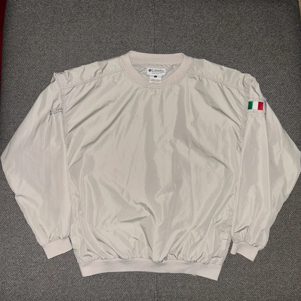 90s Columbia tan Italian Flag Windbreaker
